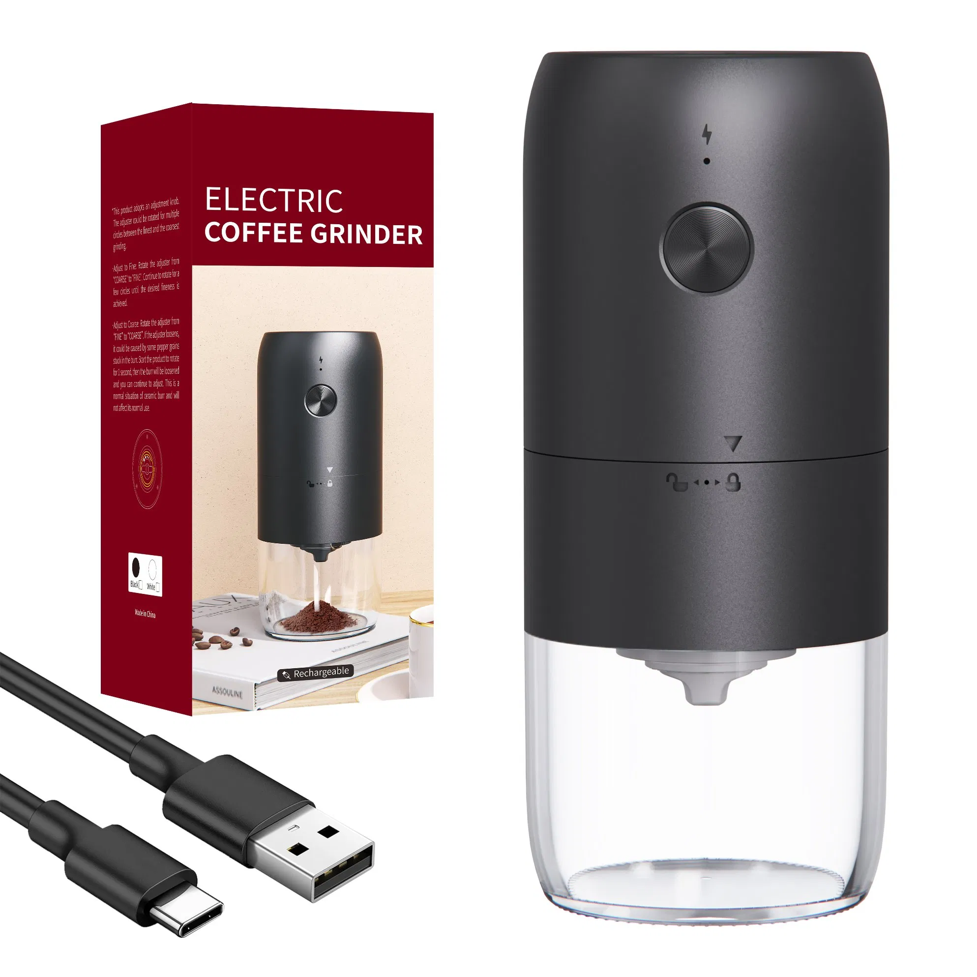 Flat Burr Machine Tools Portable Coffee Grinder