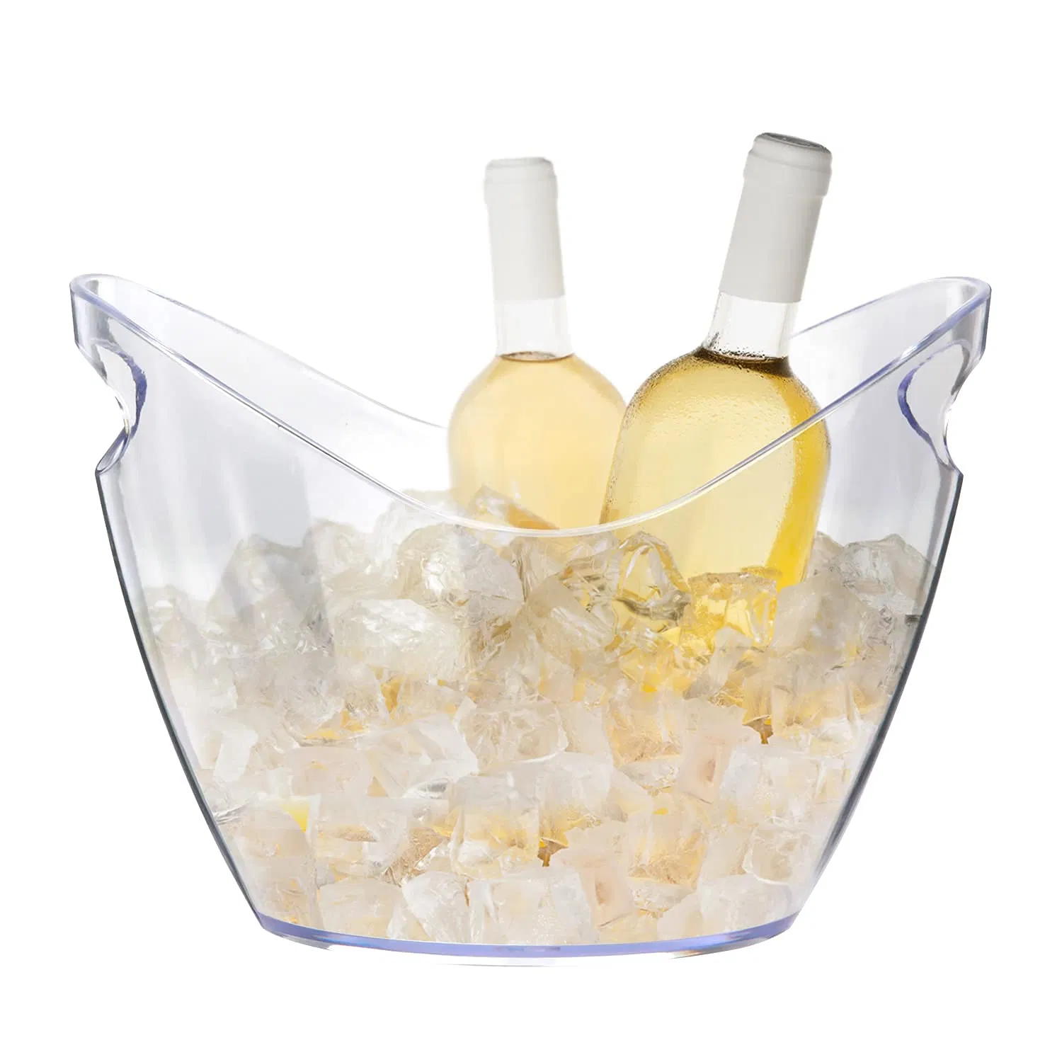 Clear Ice Bucket Wine Acrylic 4 Liter Plastic Tub Drinks Parties Food Grade Bucket