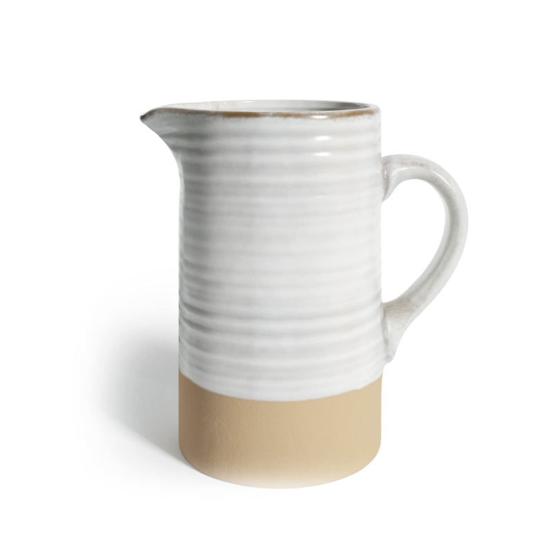 Rustic White Water Pitcher Ceramic Milk Jug