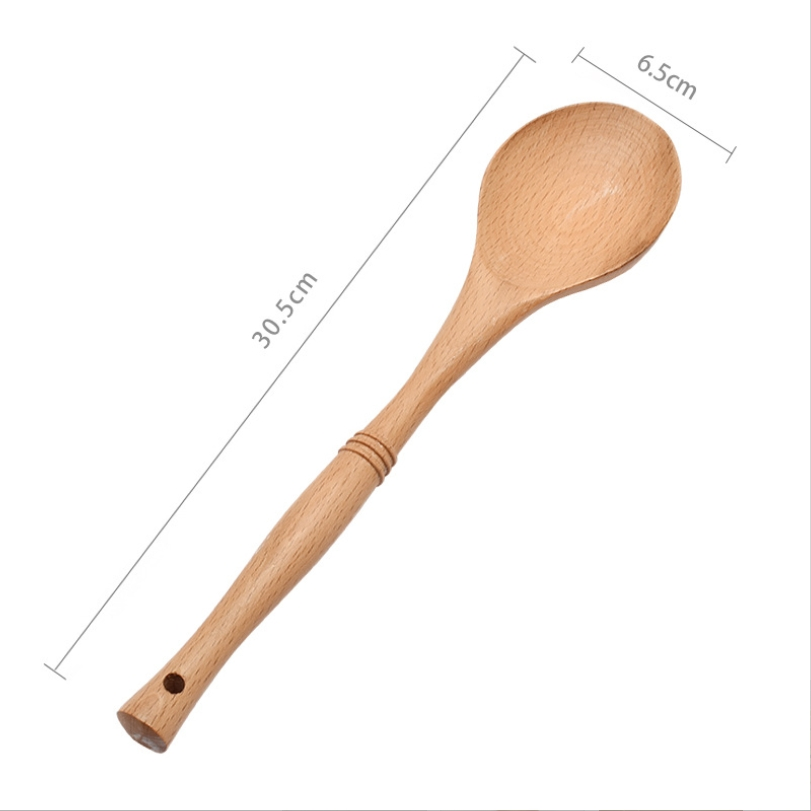 Beech Wood Wooden Kitchen Cooking Utensils Tools Spoon and Spatula Set