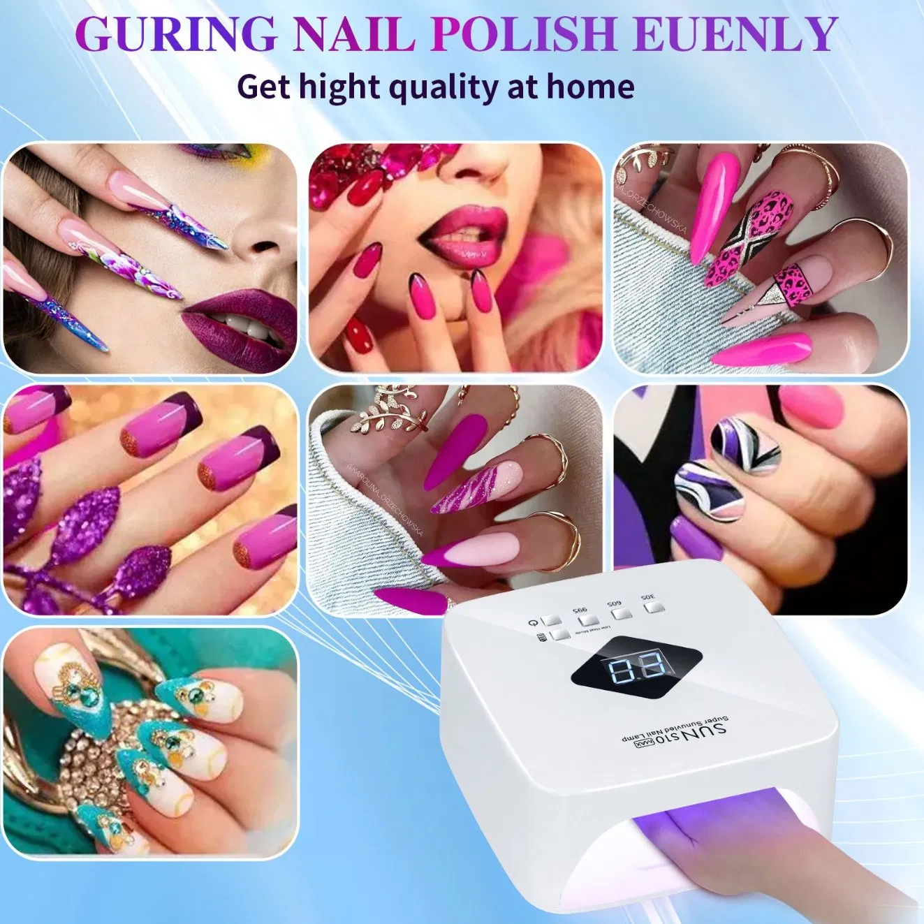 Newest S10 Wireless Electricity Storage Nail Lamptherapy Machine with Automatically Senses High-Power Quick-Drying Nail Dryer. I How Are You Doing