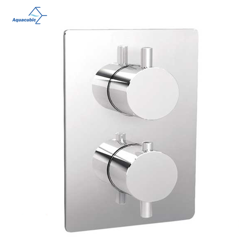 Brass Chromed Concealed Thermostatic Shower Mixer Three Way Thermostatic Valve Thermostatic Shower Mixer Faucet