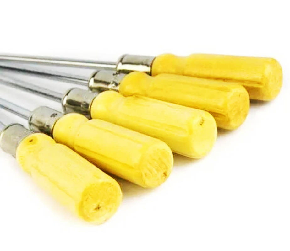 5PCS Chrome Plated Wooden Handle Screwdrivers