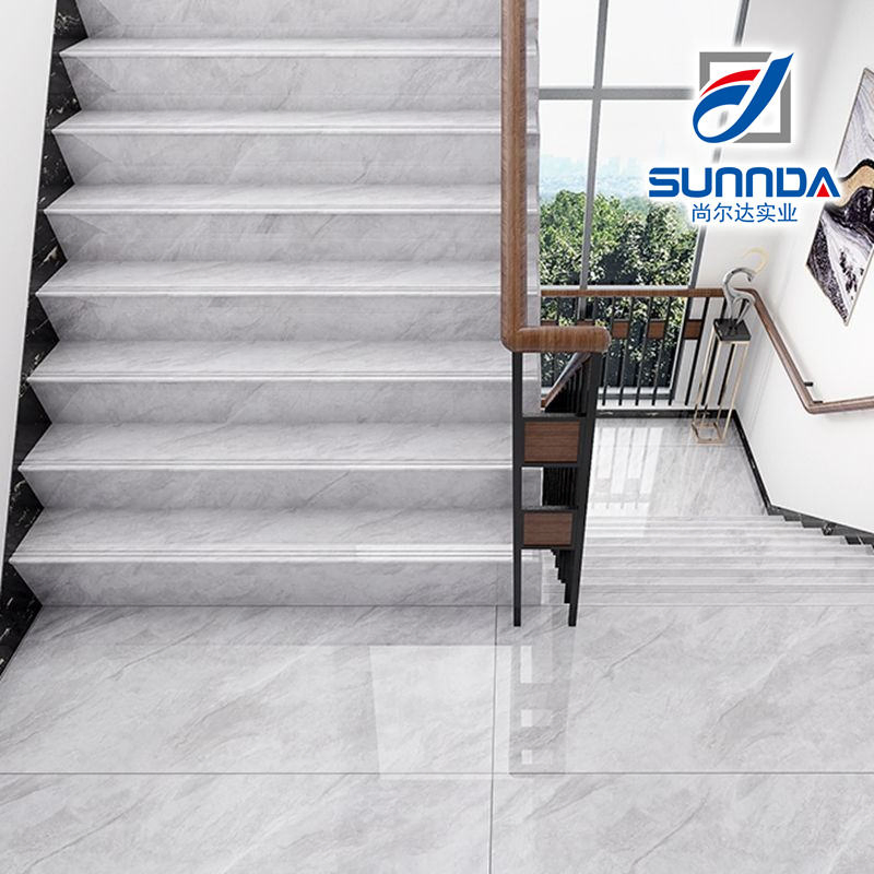 Home Decorative Foshan120X47cm Marble Pattern Design Glazed Porcelain Stair Floor Step Tile for Hotel House