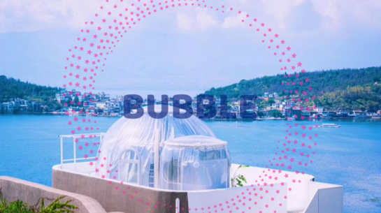 4m PC Non-Inflatable Bubble House Single/Double Bedroom Outdoor Restaurant for 6 Persons