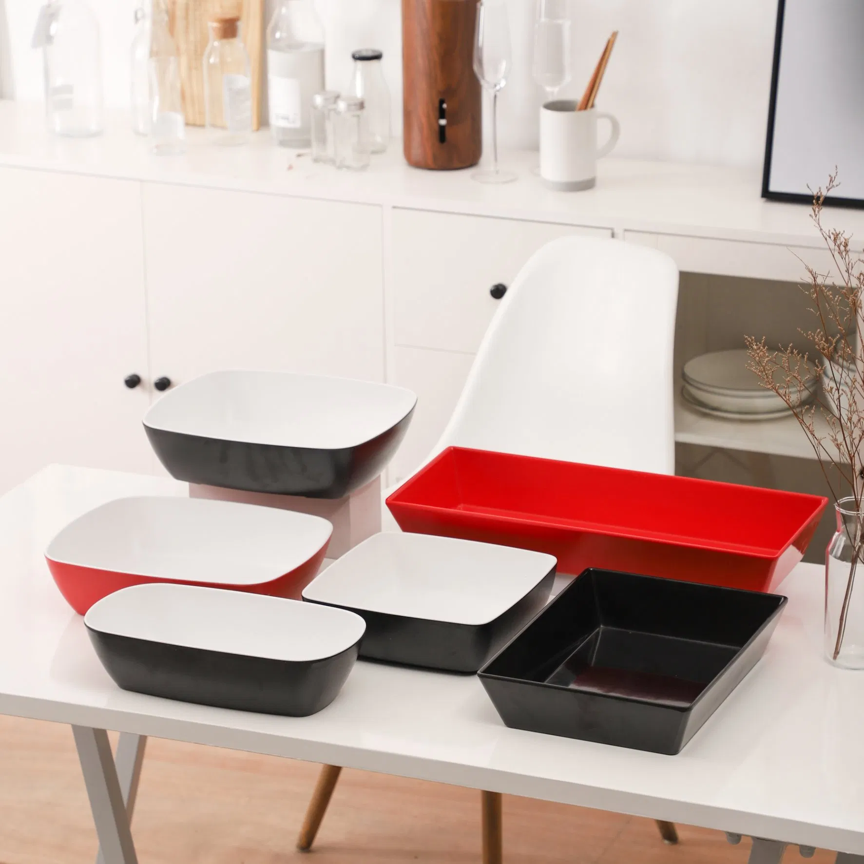 EU Standard Stackable Multiple Colors Melamine Gastronorm Pan for Hotel and Buffet Use