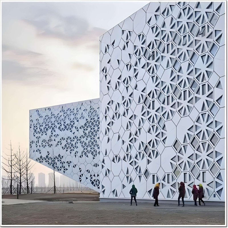 Aluminum Material Decorative 3D Slats Wall Cladding Interior Exterior Wave Wall Panel
