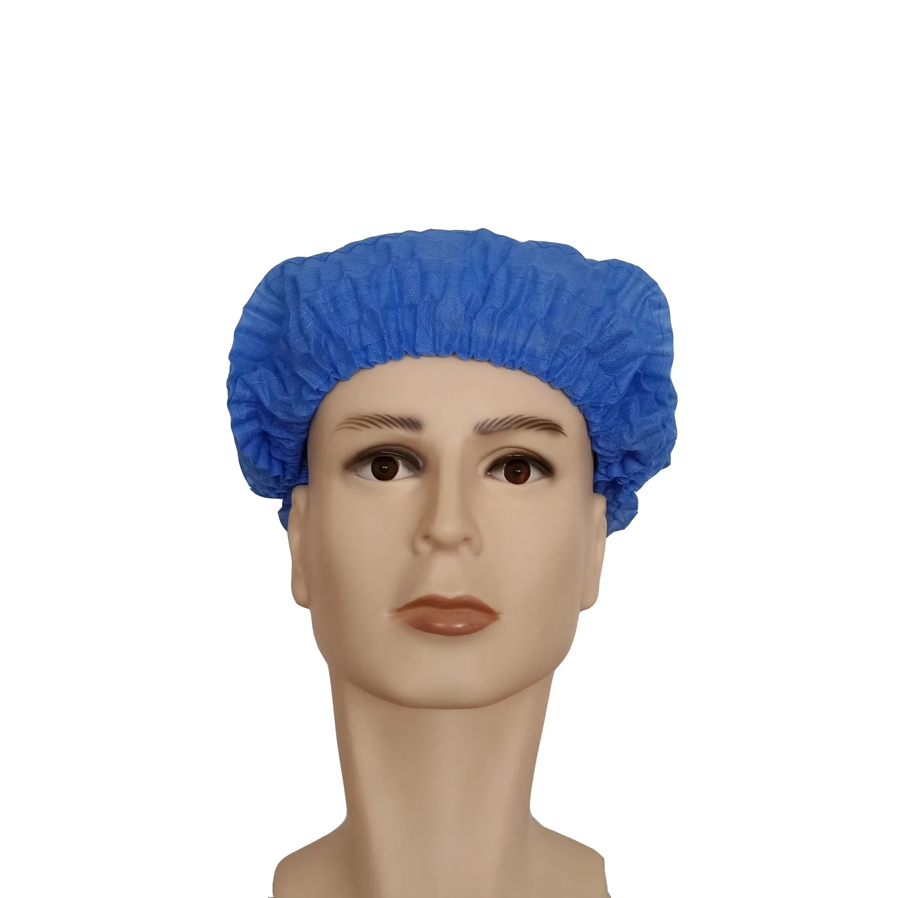 Medical-Grade Protection, Blue SMS Dust-Proof Net Hat, 15GSM Thickened, Sanitary & Disposable