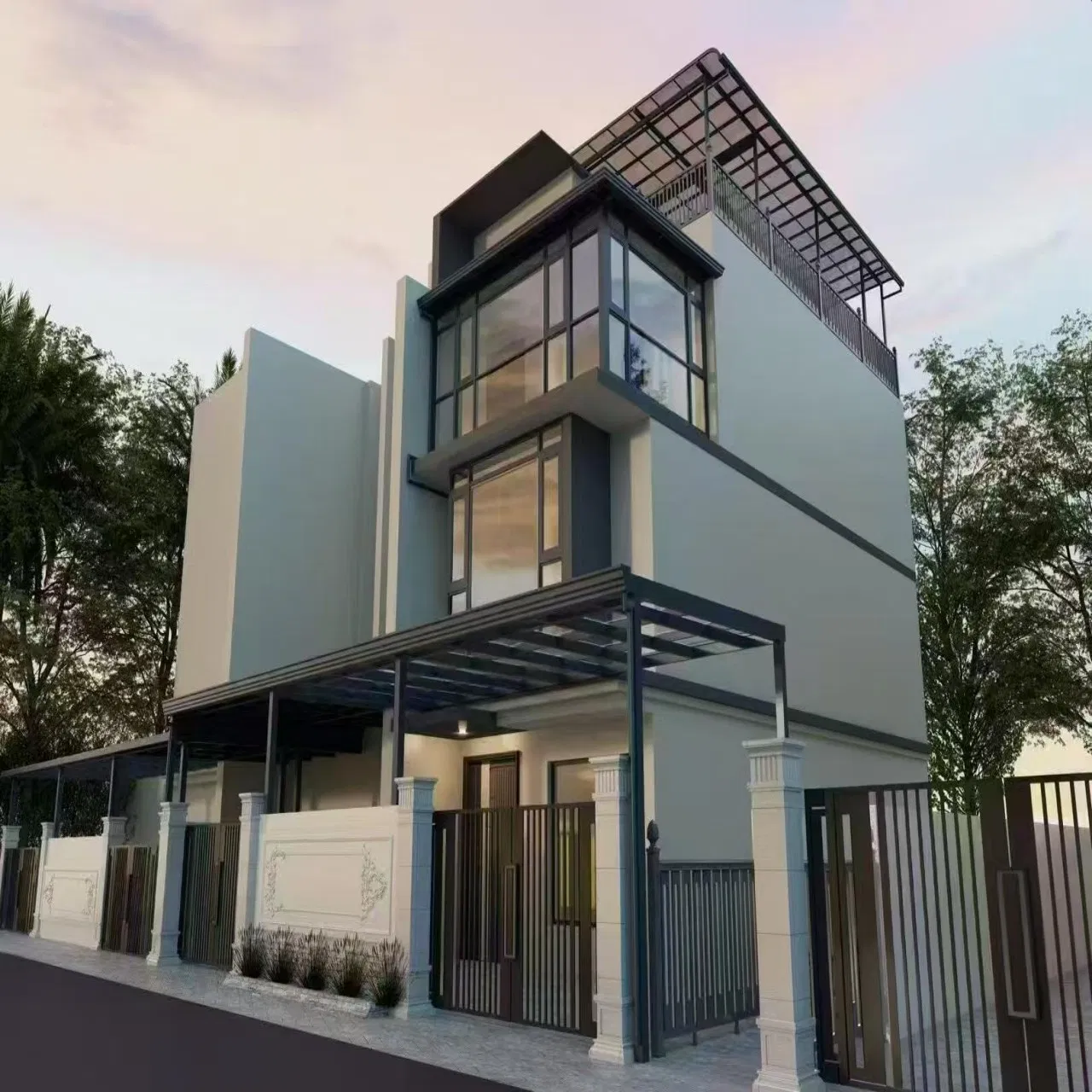 14. Factory Price Balcony Glass Door Canopy Aluminum Outdoor Patio Awning Canopy Corrosion-Resistant Waterproof and Thermal Insulation for for Villa Use