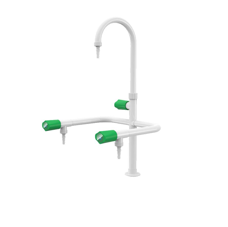 Laboratory Sink Faucet with Triple Outlet Taps for Safe School Labs