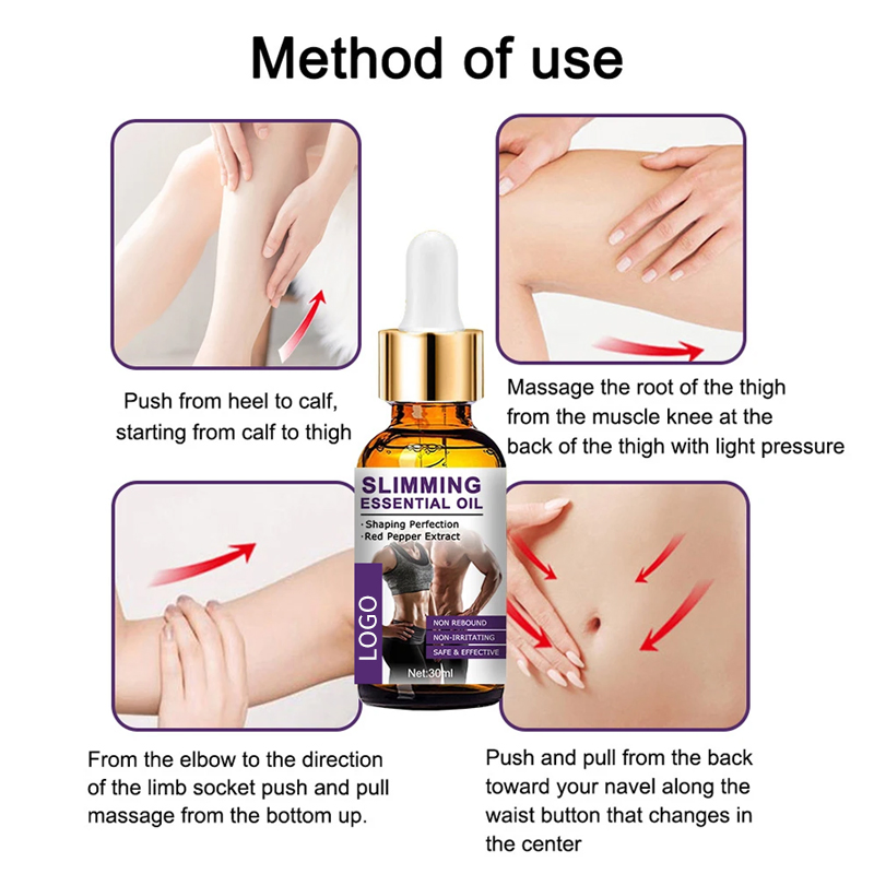 Ditong 100% Pure Fat Burning Fitness Essential Oil Body Slimming Massage Oil for Anti Cellulite