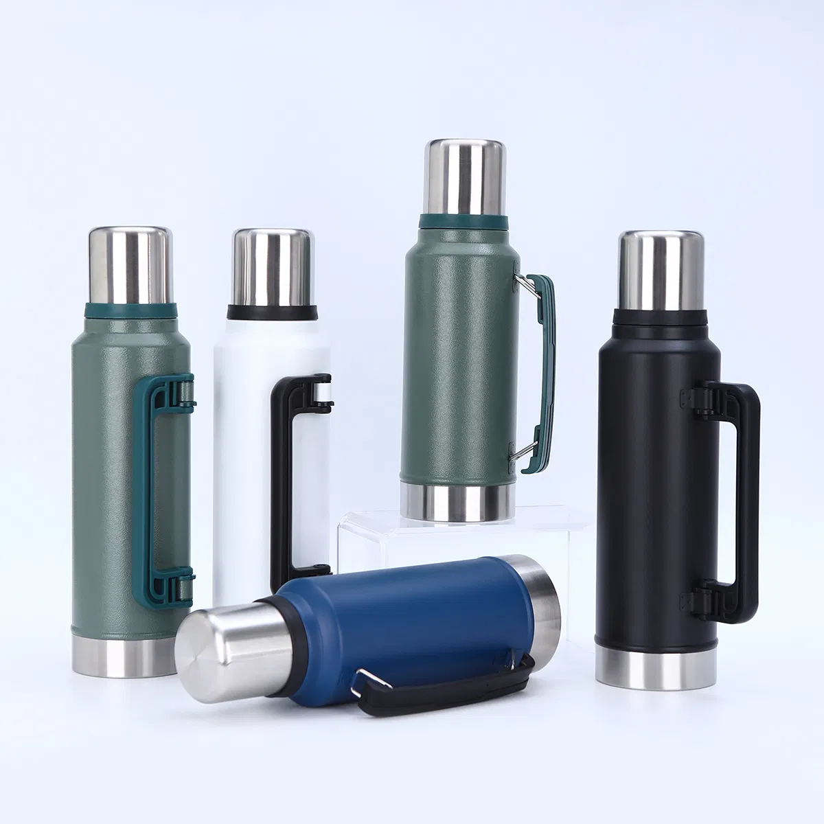 1000ml Classic 18/8 Stainless Steel Vacuum Insulated Travel Flask Wide Mouth Lid Camping Keeps Hot Cold Water Storage Water Bottle