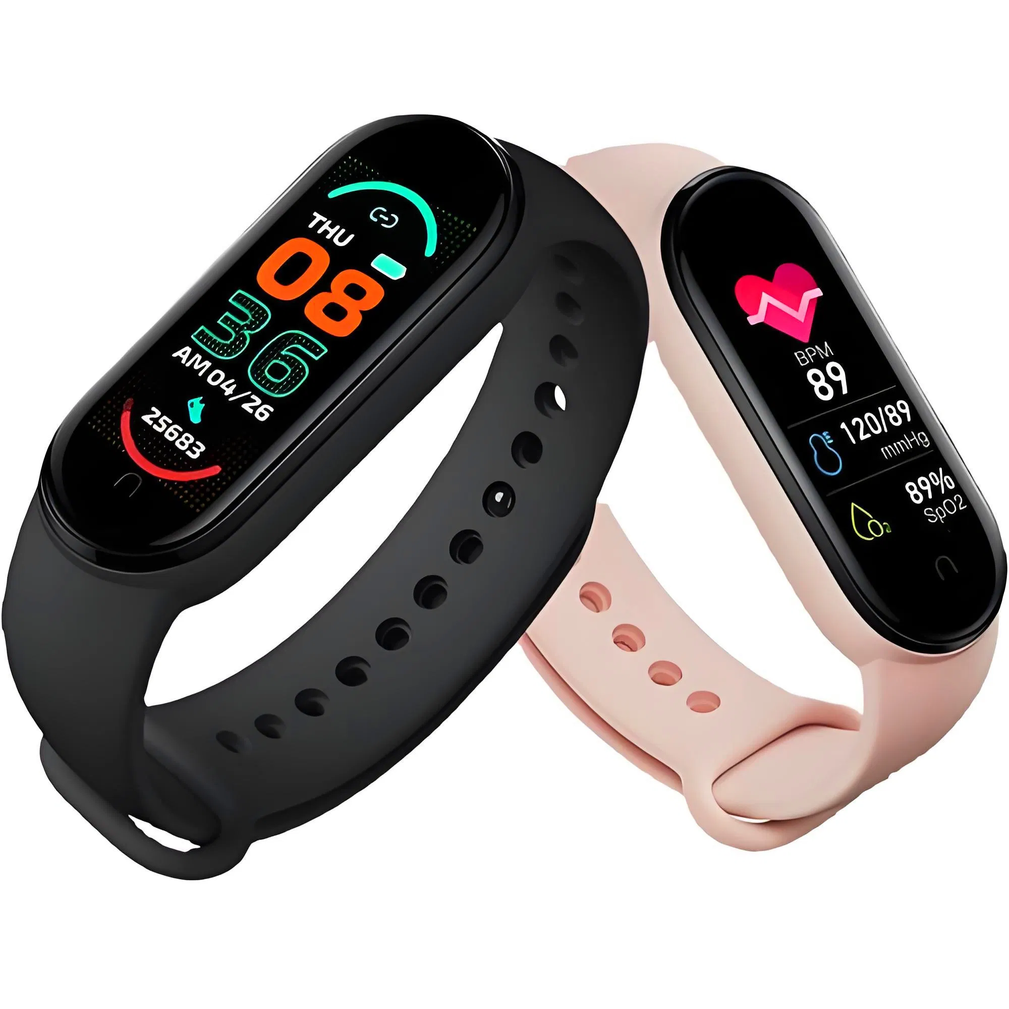 IP68 Waterproof Sport Smart Bracelet G59 Heart Rate Pedometer Non-Screen Reminder with Android Operation System