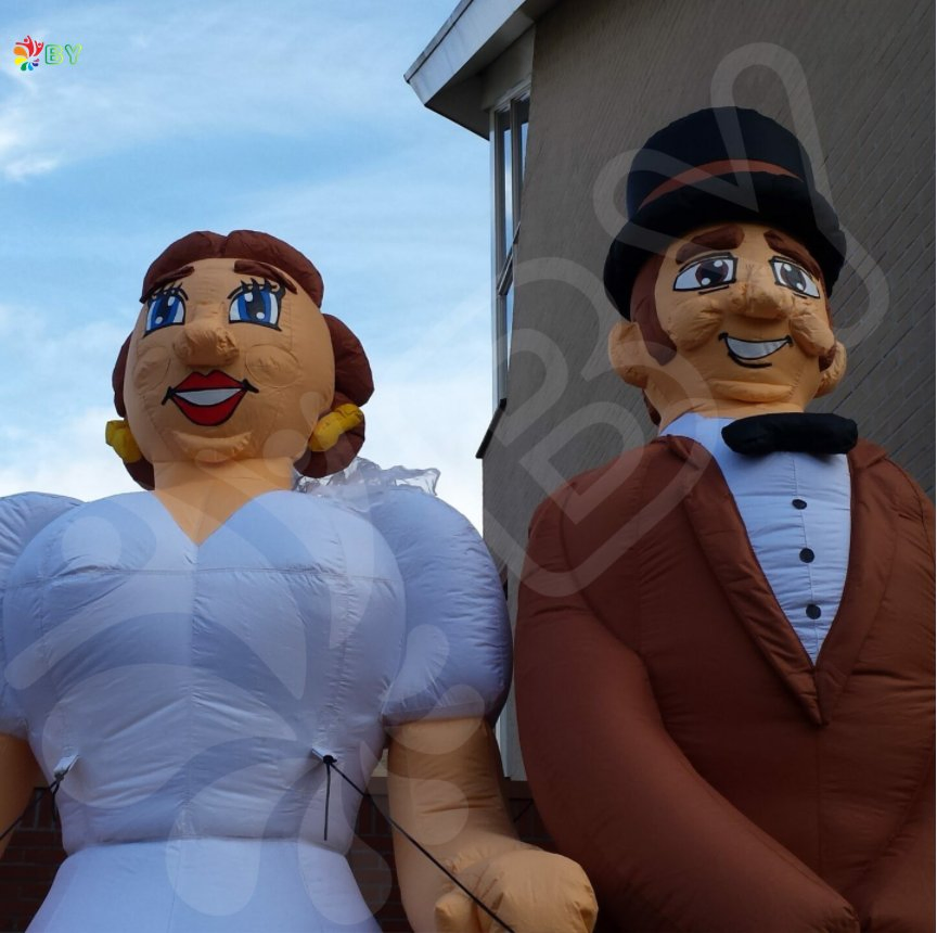 Wedding Decoration Inflatable Bride and Groom, Inflatable Wedding Couple Ground Balloon