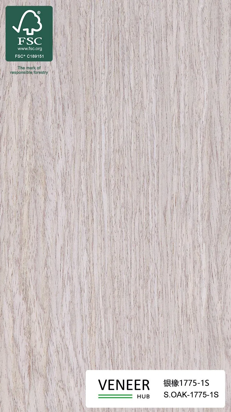 Natural Grey Oak Veneer for Decorative Paneling