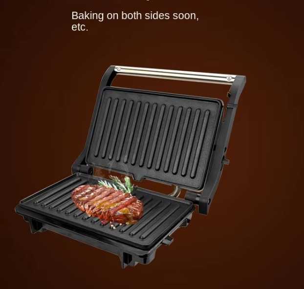 2200W Smokeless Non Stick Electric Health Press Handle BBQ Steak Contact Grill Toaster