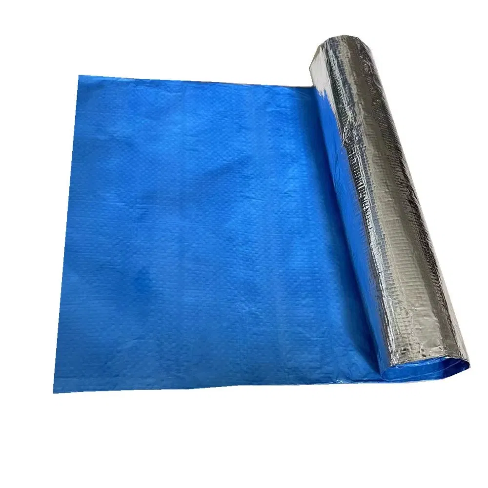 Australian Popular Flame Retardant Roof Sarking Aluminum Foil Laminated Blue Woven Fabric Insulation House Wrap