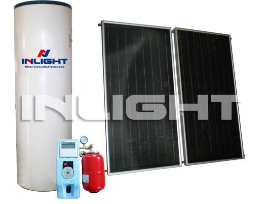 Split Flat-Plate Solar Water Heater