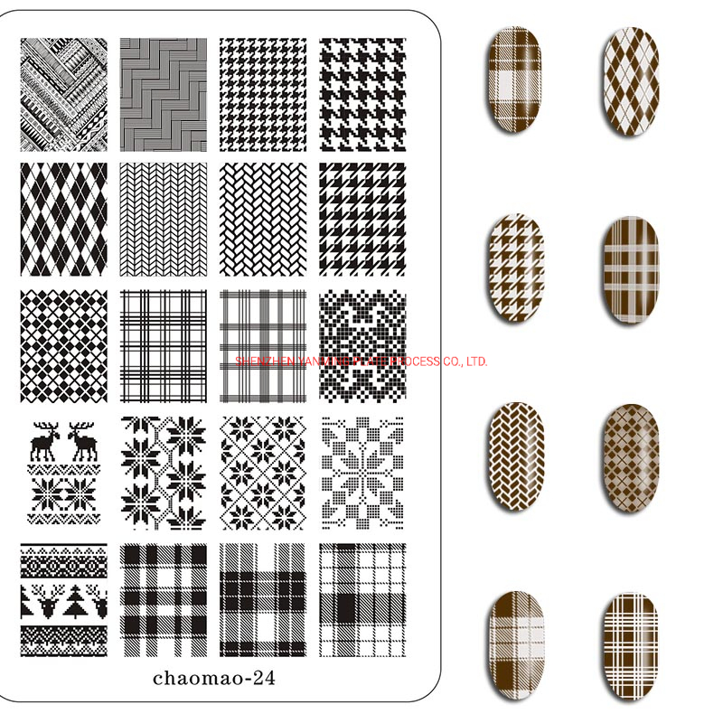 Custom Rich Patterns Etching Metal Nail Art Stamping Plate