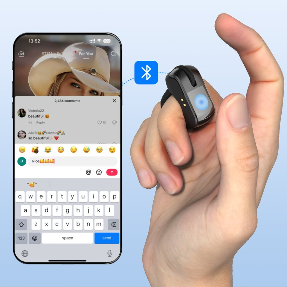 Умное кольцо с Bluetooth для отслеживания активности и сна