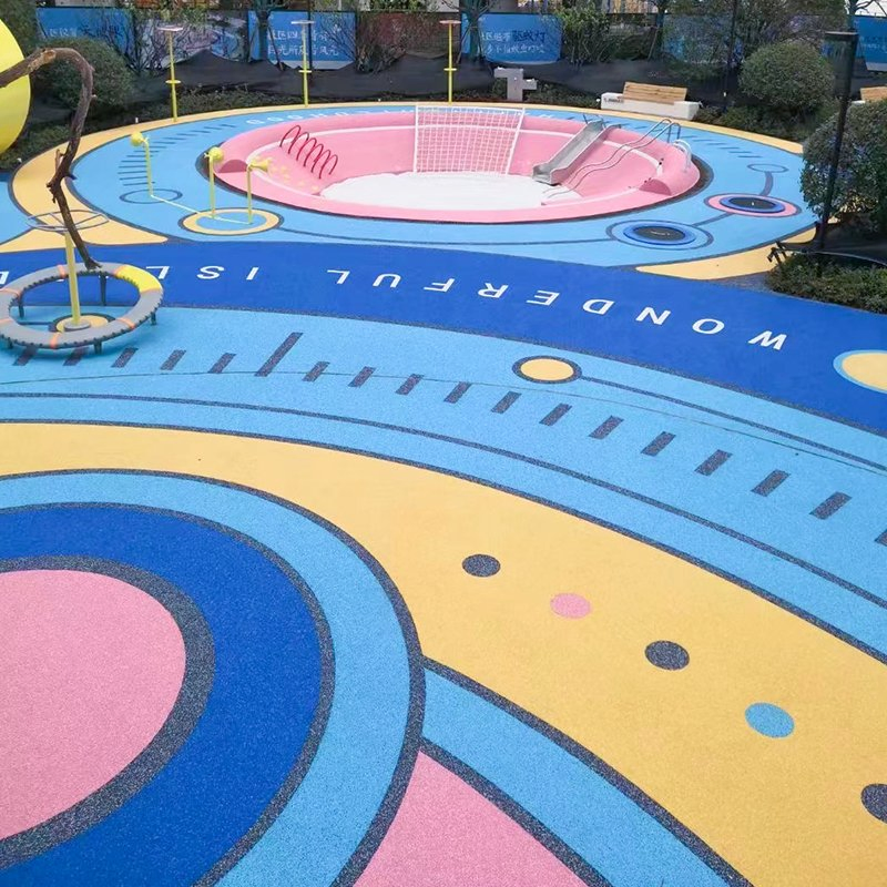 Wet Pour Rubber Surfacing by Edpm Rubber Granules Poured Rubber Surfacing