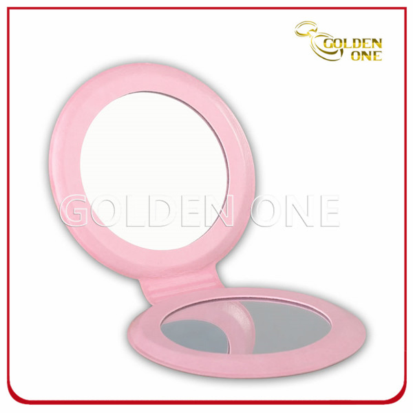 Promotion Gift Fashion Round Shape PU Leather Pocket Mirror