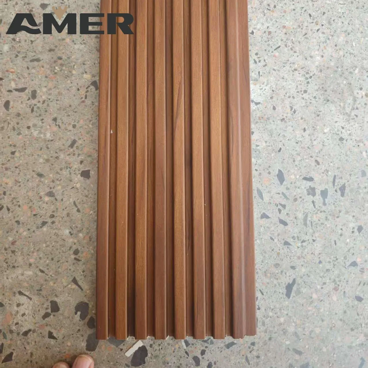Modern Decorative Material Manufacturer Fluted 3D Water Proof PS Wall Panel Flat Wall Panel