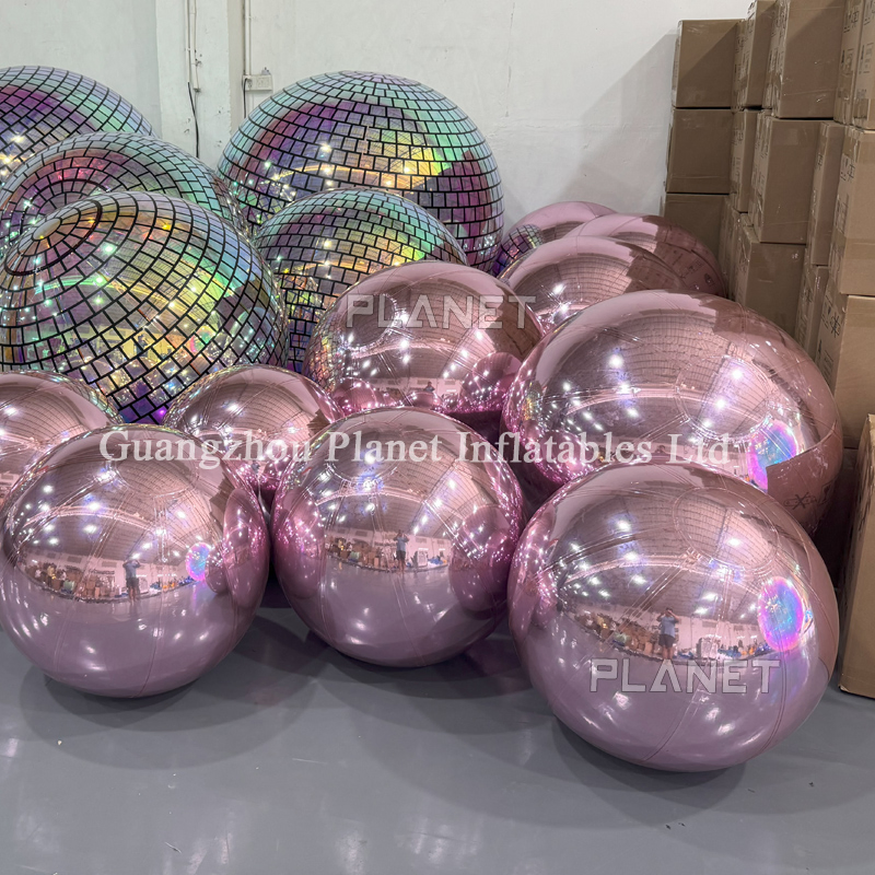 Colorful Reflective Party Hanging Inflatable Decorative Mirror Balloon for Wedding