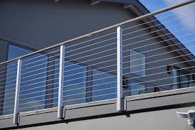 Contemporary Outdoor Deck Railing Balcony Balustrade Cable Staircase in Wood