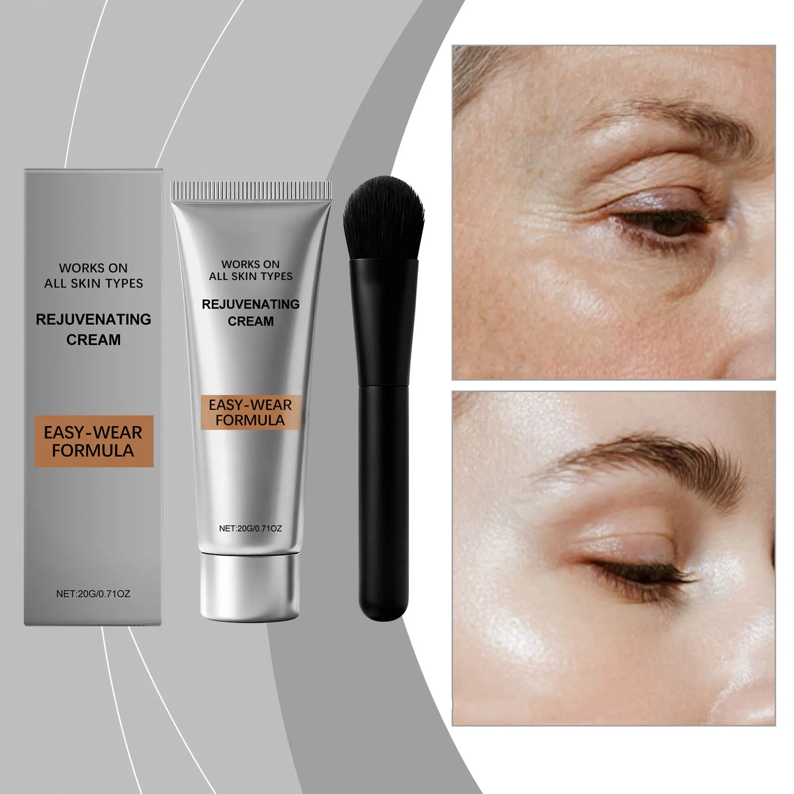 Custom Best Eye Tighten Firming Anti Aging Eye Cream Vegan Wrinkle Remover Reduce Fineline Vitamin C Eye Cream for Dark Circles