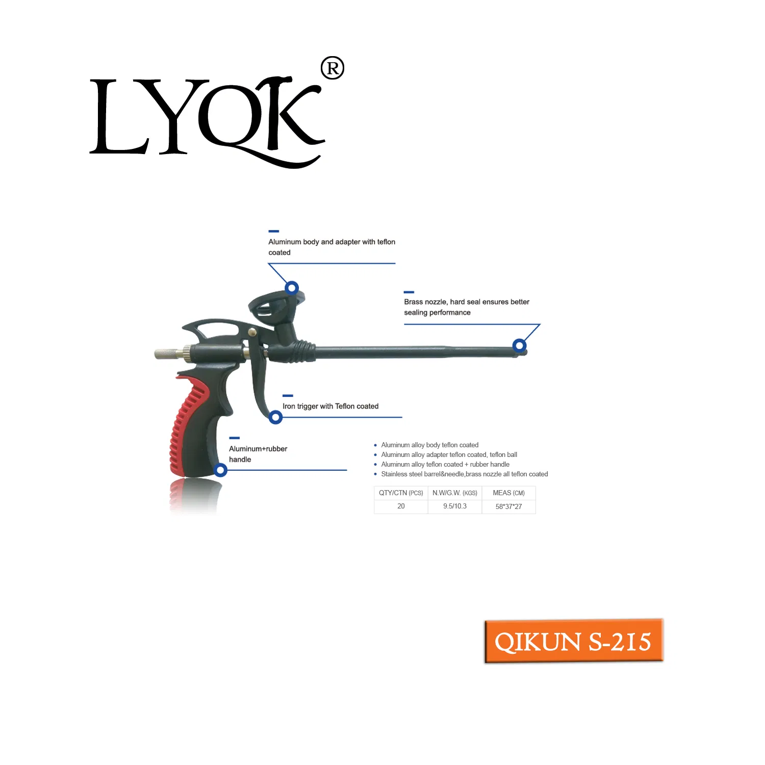 S-213 New Design PU Spray Polyurethane Foam Gun