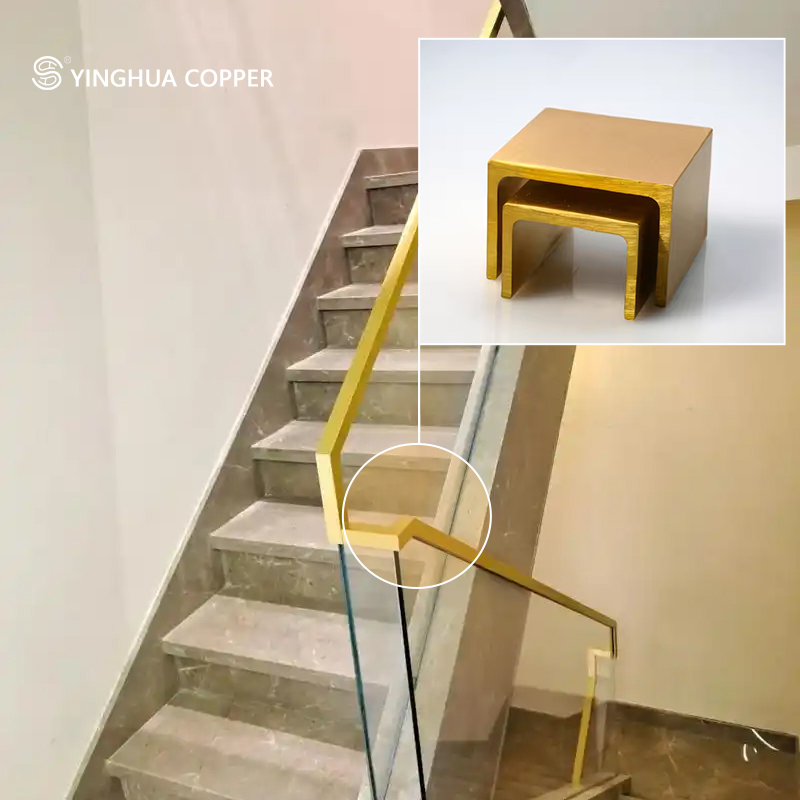 U-Shaped Brass Extruded Profiles for Elegant Furniture Design