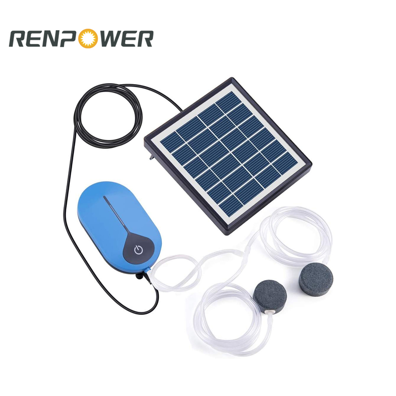 Solar Power Oxygenator Air Pump Aerator Set Aquarium Garden Pond Solar Increasing Oxygen Air Pump for Outdoor Fishing, Aquarium Emergency