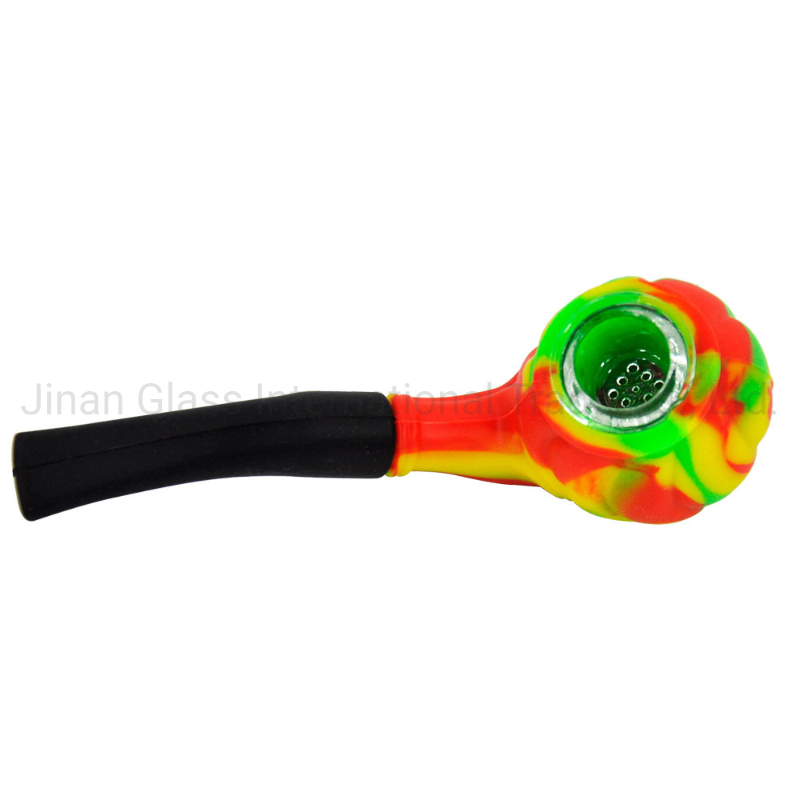 Petal Shaped Camouflage Silicone Pipe Plastic Filter Smoking Water Pipe