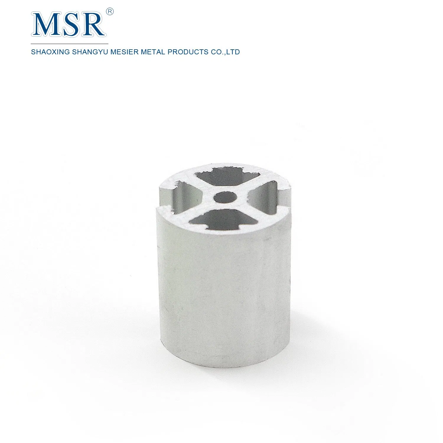 6105-T5 D28h2 Aluminium Pipe Clear Anodized Aluminium Profile Tube