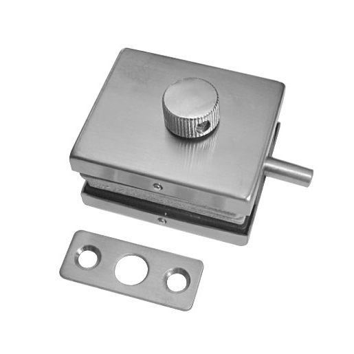 Sqaure Type Glass to Wall Lock Patch Fitting Square Twist Door Lock with Knob