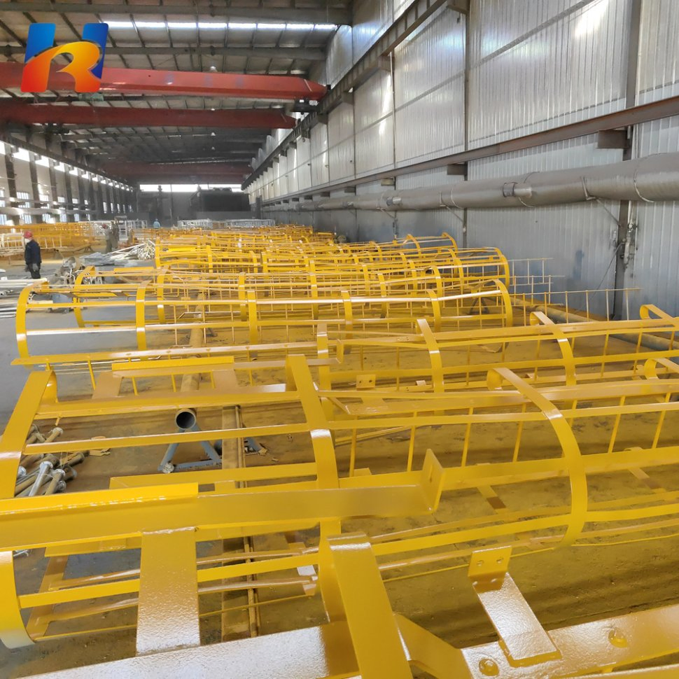 Good Price Industrial Safety Cage Ladder Handrail Vertical Fixed Access Fiberglass Carbon Steel Climb Ladder