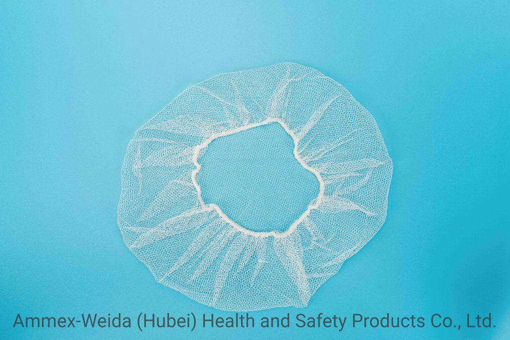 Breathable White/Black Color Wholesale Price Disposable Adult Use Nylon Hairnet
