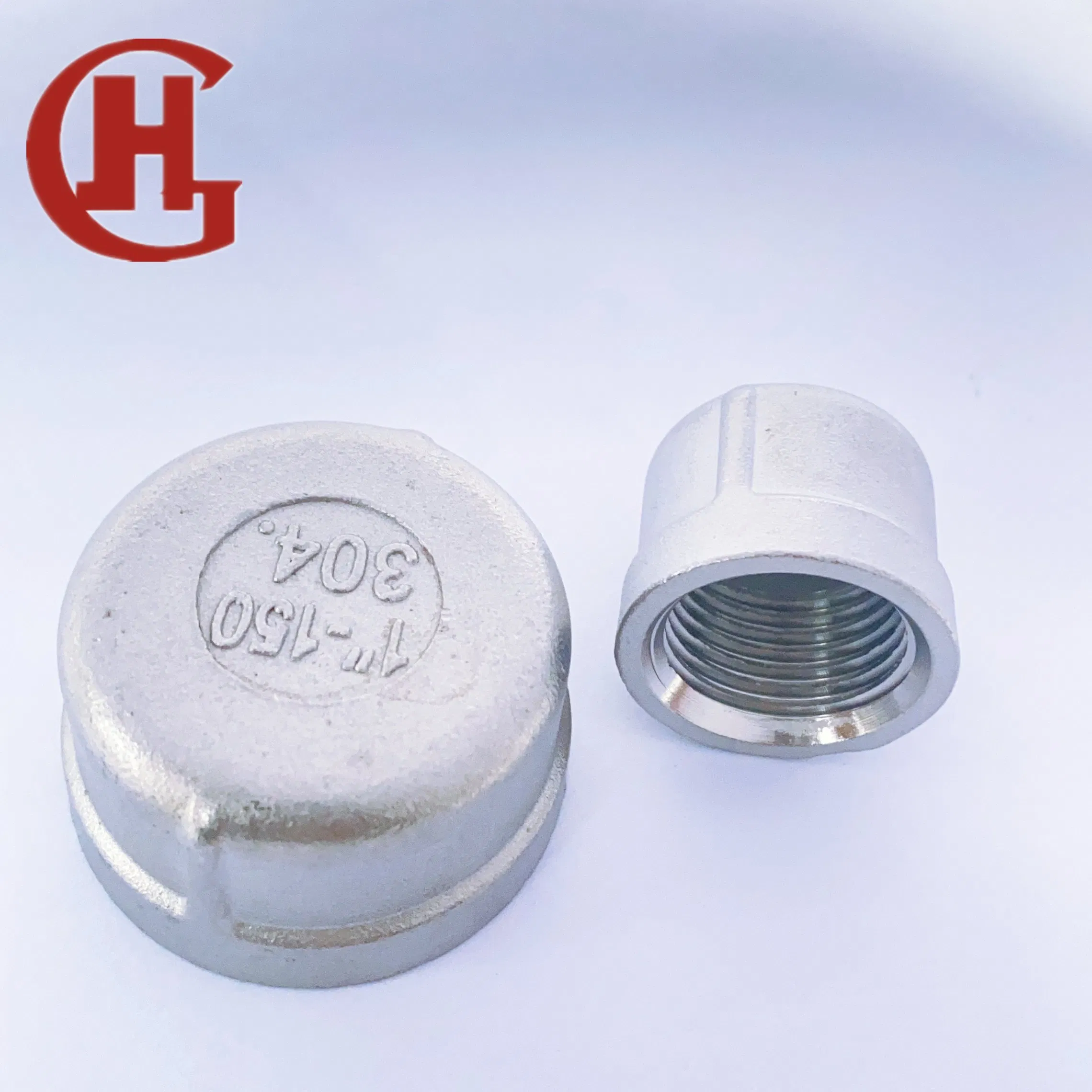 304 Stainless Steel Pipe Cap, BSPT Threaded Fitting