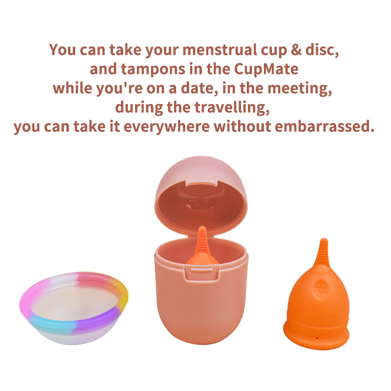 Portable Menstrual Cup Case Medical Silicone Leak-Proof Lady Women Menstrual Period Cup Storage Case Sterilizer Box Cupmate