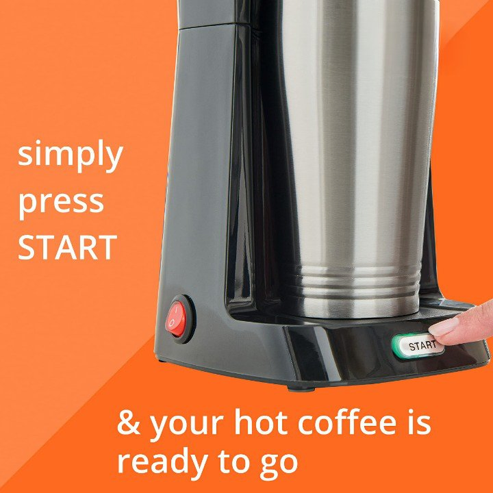 Durable Silver Office Stainless Steel Single Serve Drip Coffee Maker Machine