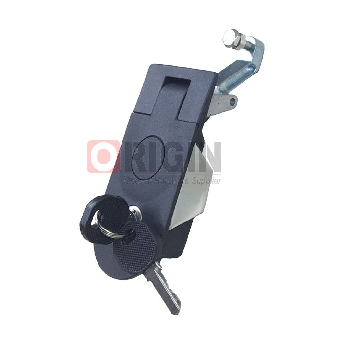 Ms609 Key Locking Compression Flush Latch Push Button Flat Lever Door Latch Lock