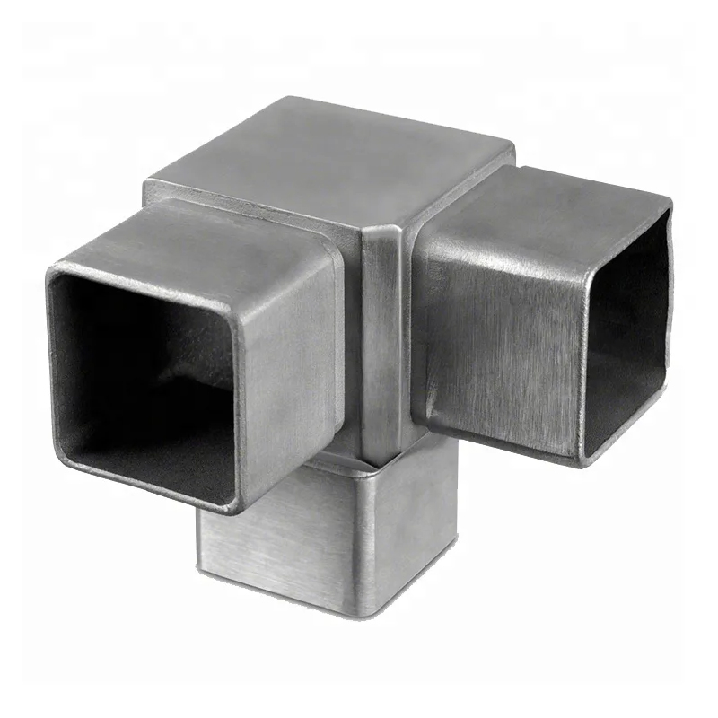OEM Custom 304 316 Stainless Steel Adjustable Pipe Connectors Round Pipe Handrail Elbow Angle Joint Railing Elbow Fittings for Handrail Tube Accessories