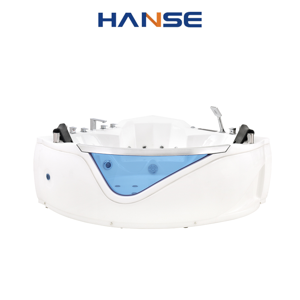 Угловая акриловая ванна с гидромассажем