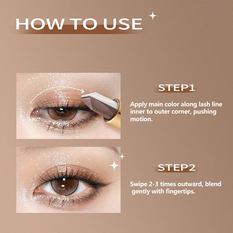 Cosmetics Private Label Makeup Waterproof Vegan Shimmer Glitter Lazy Eye Shadow Stick