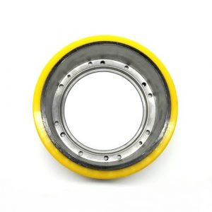 Factory Customize Durable Industrial PU Load Roller Wheel Coating Polyurethane Solid Casters