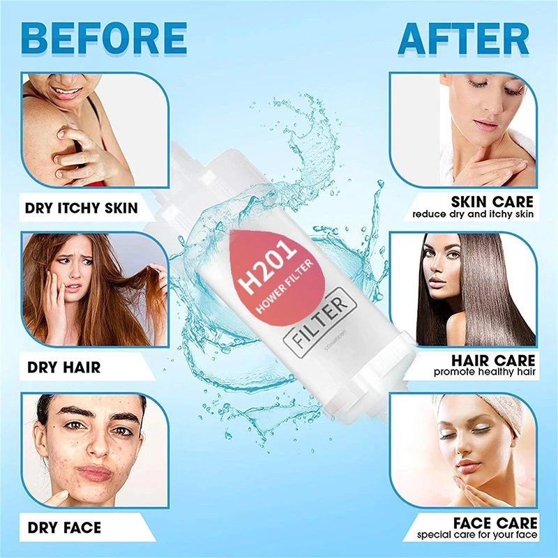Vitamin C Shower Filter Filters Contaminants Free Chlorine Easy Installation Filtered Shower Water for Healthier Skin Hair
