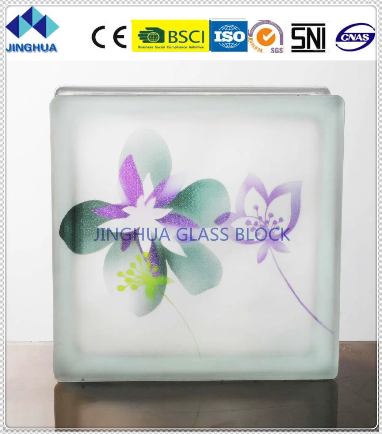 Jinghua High Quality Artistic P-31 Painting Glass Block/Brick