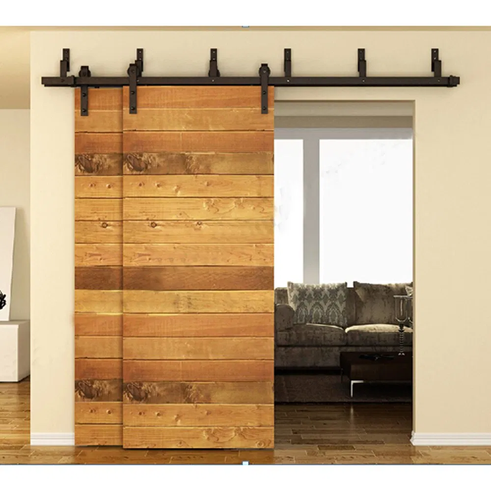 Amazon Hot Sale Double Door Single Track Bypass Sliding Barn Door Hardware