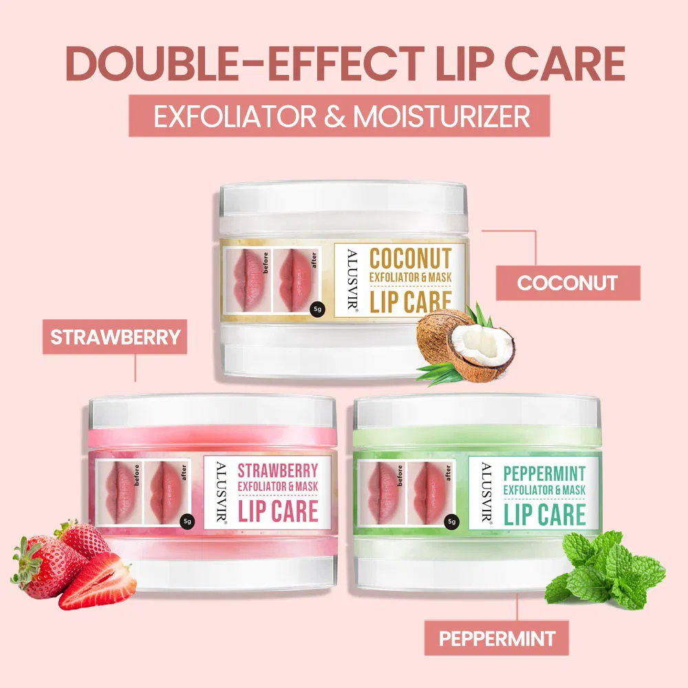 Organic Exfoliating Brightening Sugar Lip Scrub Mint Lip Scrubs Exfoliator